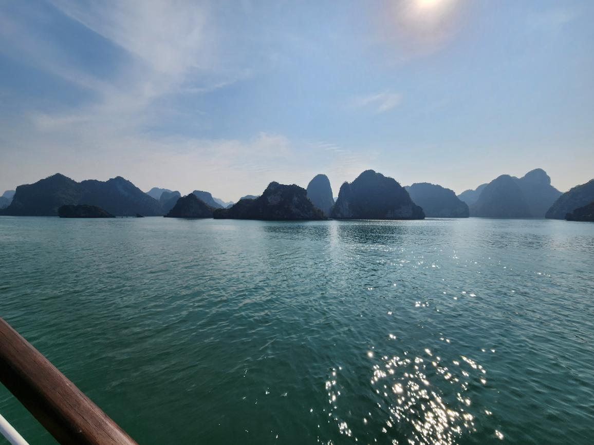 Serene Halong Bay views from the Orchid Junk, Vietnam.