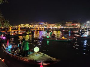 Hoi An River at night, Vietnam.