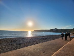 Dorset South Coast off Lyme Regis, England.