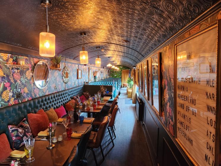 The Platform Restaurant train coach. 