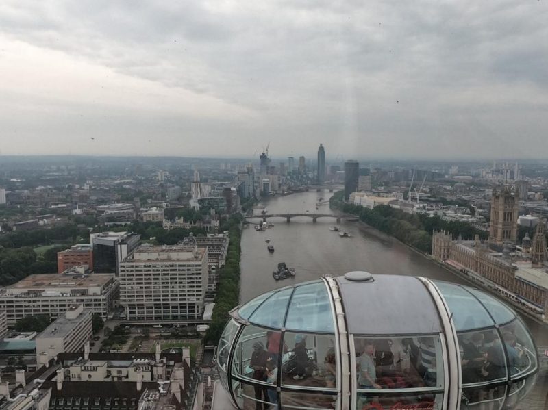 The view of London from the London Eye.