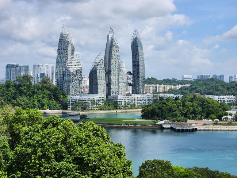 Reflections across from Sentosa Singapore