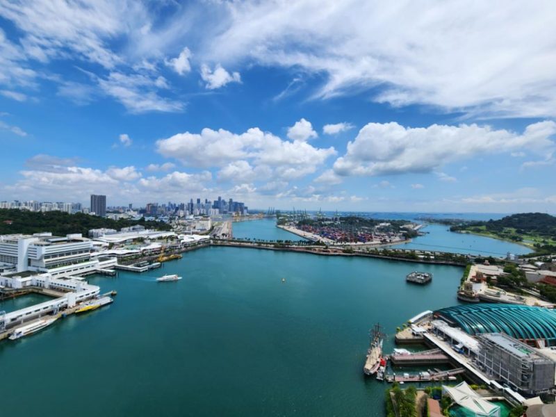 Keppel Harbour, between Singapore and Sentosa Islands